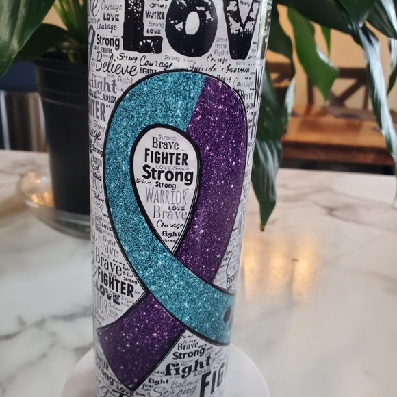 Suicide Awareness Ribbon & Quotes 20oz Tumbler with duo lids 🎉sale - Picture 8 of 12